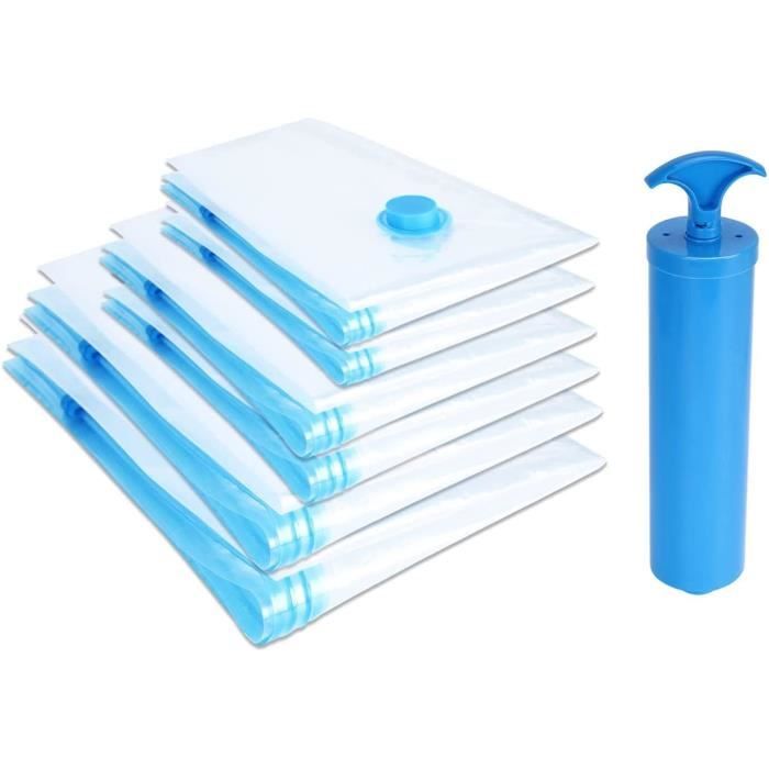 Sacs De Rangement Sous Vide – 10 Pièces Avec Pompe Manuelle – Pour Vêtements, Couettes, Gain De Place
