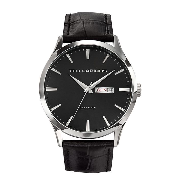Montre TED LAPIDUS Homme Bracelet Cuir Noir Achat vente montre