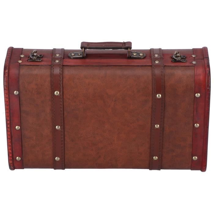 tmishion coffre en bois valise antique coffre de rangement en bois portable collection ornements accessoires de photographie