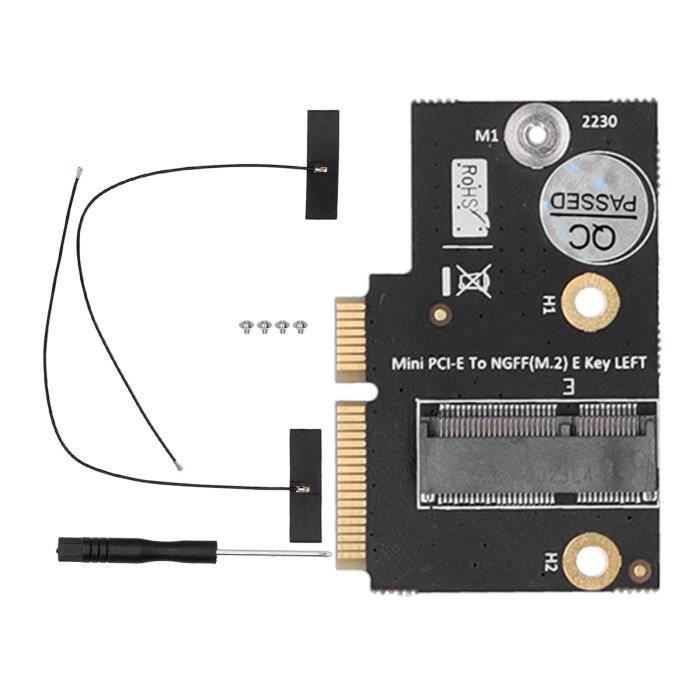 Ngff Ekey M.2 NGFF Key E vers adaptateur Mini PCI-E à profil bas, accessoires ...