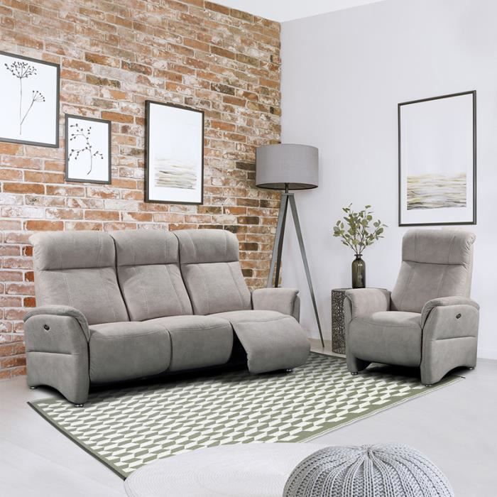 Ensemble Canapes Canape 3 Places Fauteuil Relax Electriques