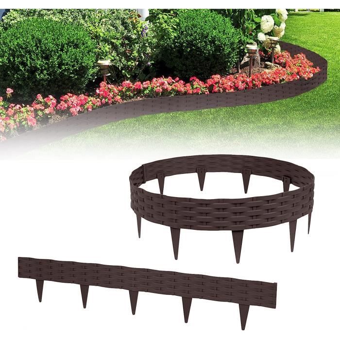 Bordure De Jardin En Bambou Linxor – 100 X 20 Cm, Piquets Inclus – Délimitation Souple Pour Massifs, Allées