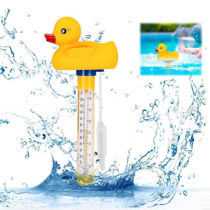 Thermomètre Piscine Flottant OFFCUP - Petit Canard Jaune - Mesure Précise Avec Corde