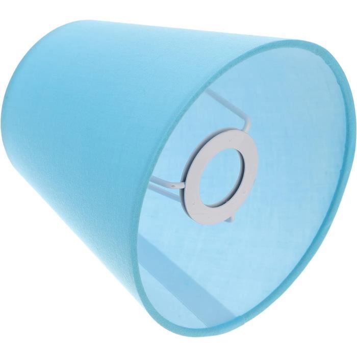 Abat-Jour En Tissu Bleu Remplacement E14 Lumière Couvre Clip Sur