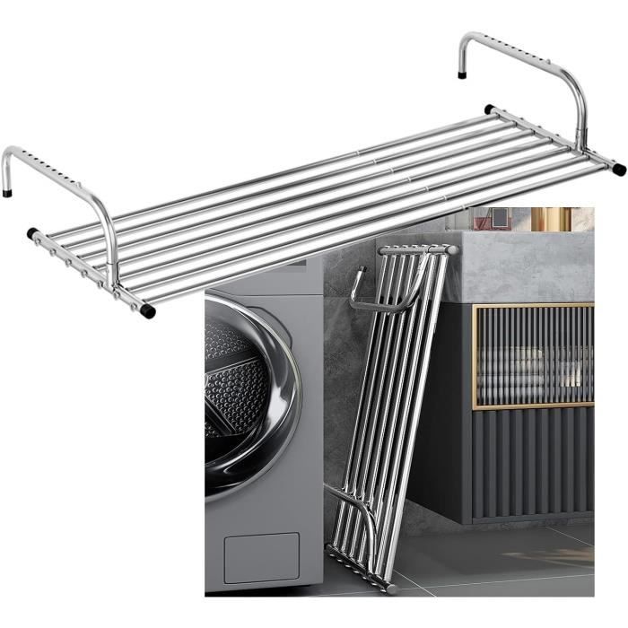 Sèche-serviettes Mural Extensible Et Pliable - 100 Cm De Large - Blanc - Pour Intérieur/extérieur - Marque Crystals