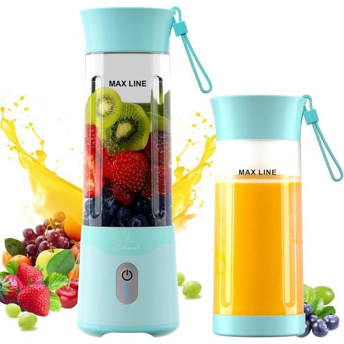 Mixeur Compact Portable USB, Idéal pour Fruits et Smoothies, Design et Couleur Aléatoires
