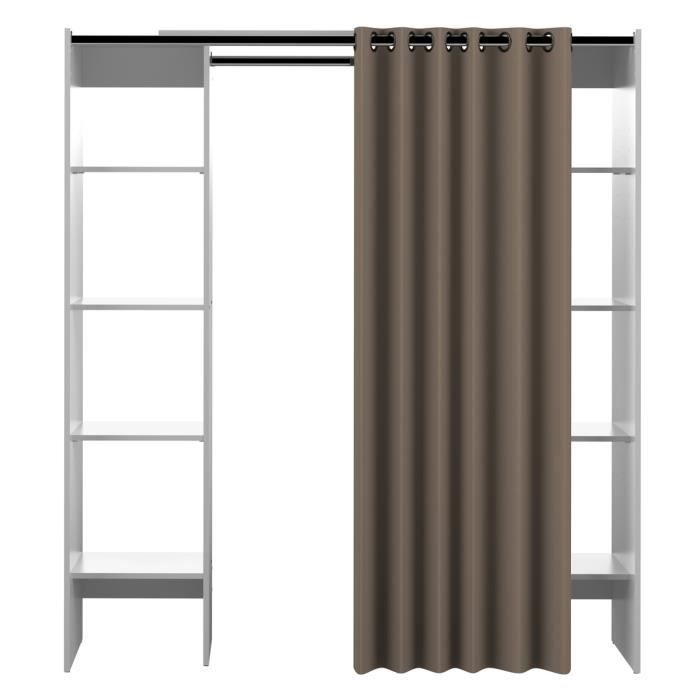 Armoire Dressing Extensible Emeric L 112 185 Cm Achat Vente