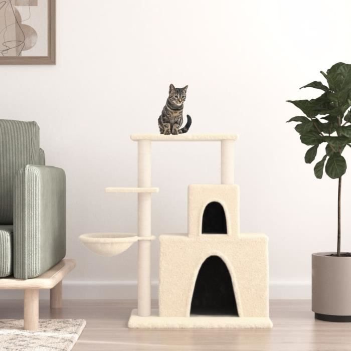 vidaXL Arbre à chat 83 cm Crème