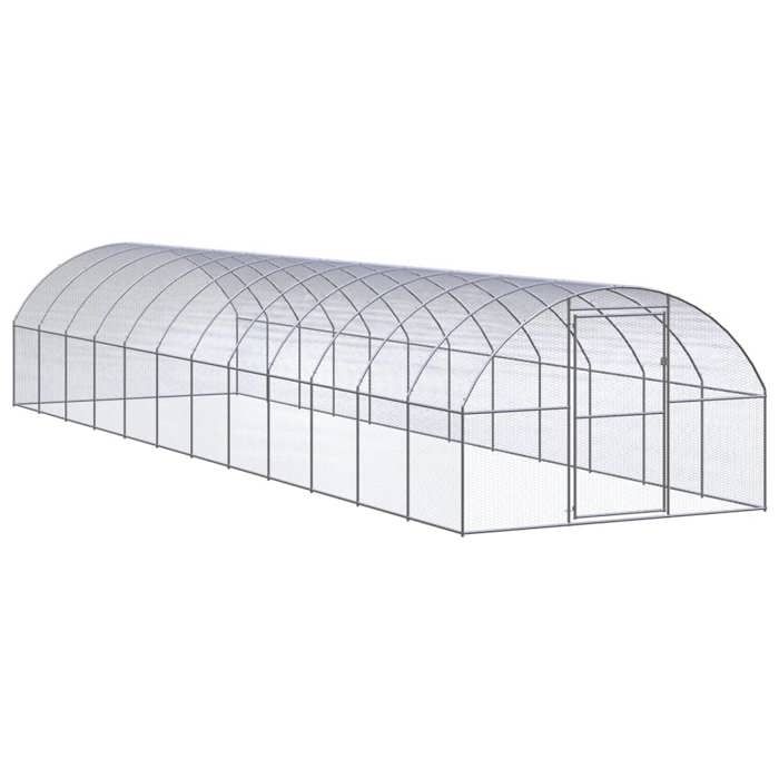 Comparer les prix de vidaXL Poulailler d'extérieur 3 x 12 x 2 m Acier galvanisé, 88.55kg