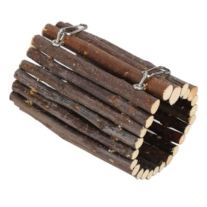 Tunnel En Bois Naturel Pour Hamster Jouet à Mâcher Tronc D'arbre Creux