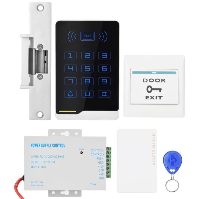 Kit De Serrure Magnétique DC 12V – Contrôle D’accès Par Induction, 300 Lbs, Acier Inox