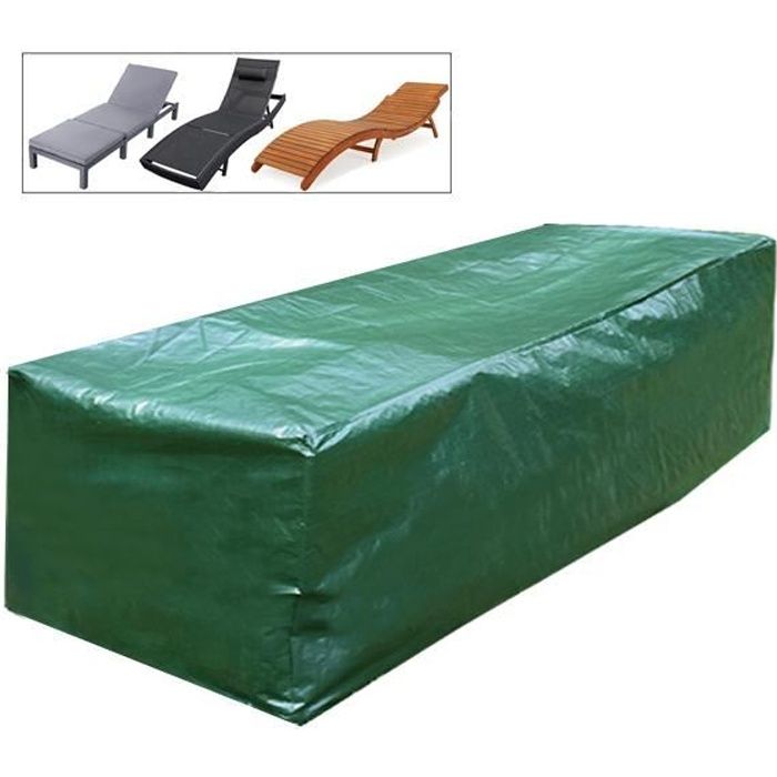 Housse de protection pour mobilier de jardin WOLTU - Vert - 218x77x55cm