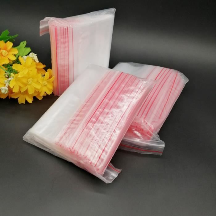 SAC ALIMENTAIRE,25x35cm-ZipLock Plastic Bag--Sac'emballage plastique à  fermeture éclair 100 unités, sac'emballage pour bijoux, sache
