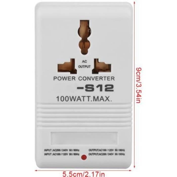 Convertisseur De Tension 70W – Transformateur 220V/240V Vers 110V, Facile à Utiliser, Neuf Sous Emballage