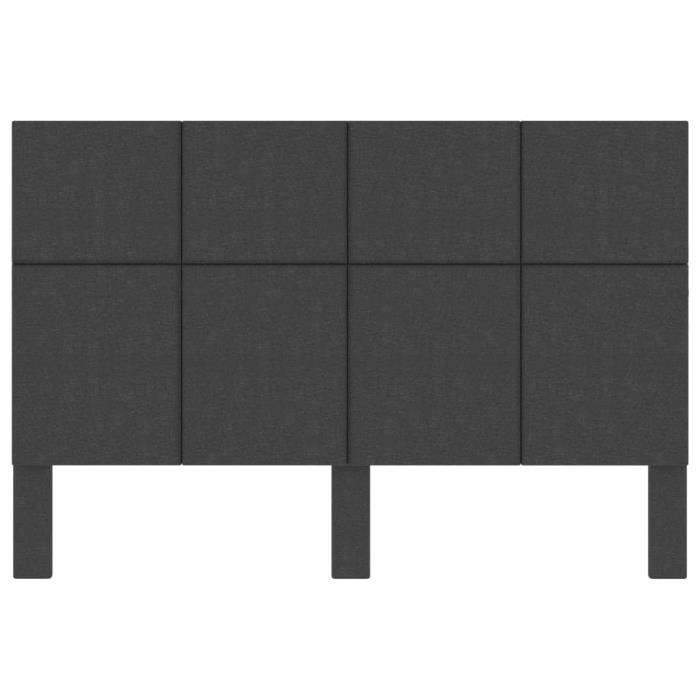 Tête de lit - ZERODIS - Gris foncé - Tissu - 140 cm - Contemporain
