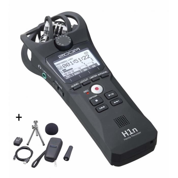 Kit Accessori Zoom APH-1n Per H1n | Parabrezza, Treppiede, Custodia, Adattatore AC, Cavo USB E Clip Microfono