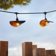 Guirlande lumineuse extérieur avec abat-jour en acier doré effet cage 10 ampoules LED E27 HAT LIGHT 6m-1