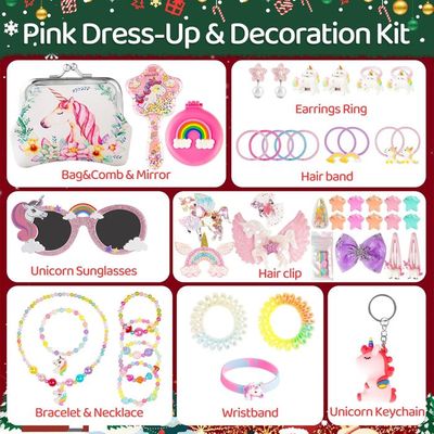 Calendrier De L'Avent 2025 Pour Fille - 24 Jours De Surprises Bijoux Et Accessoires Licorne - 57 Cadeaux Pour Enfants 3-10 Ans