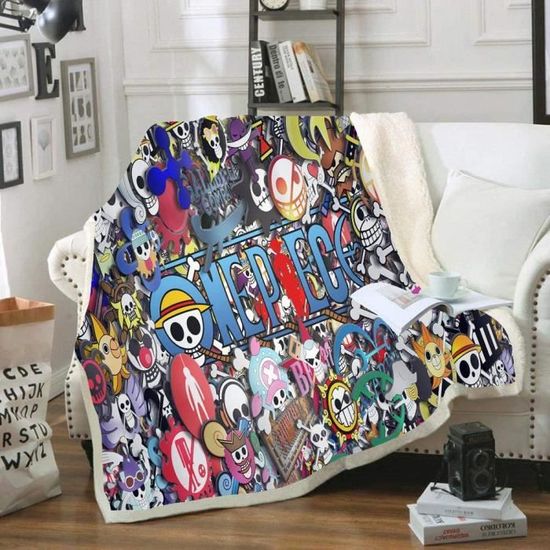 Couverture Plaid Géante One Piece Luffy, 125x200 Cm, Flanelle - NEUVE