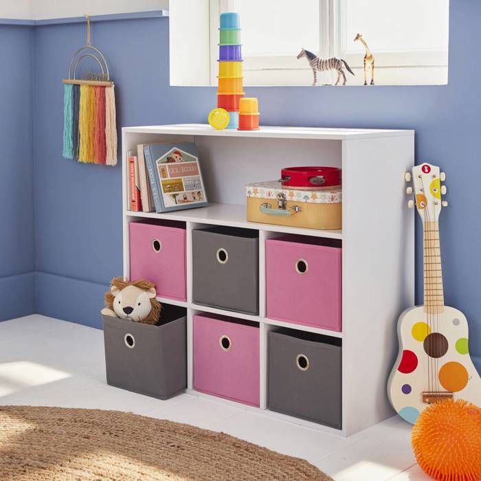 Panier De Rangement Rose Et Blanc - Neuf, Sans étiquette, Déco Salle De Bain