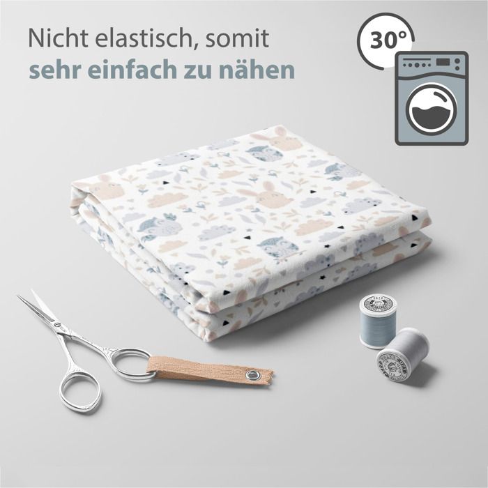 Tissu 100% Coton Motif Chats Noir Et Blanc - Largeur 150 Cm - Vendu Au Mètre - Pour Couture Enfant Et Déco - 10