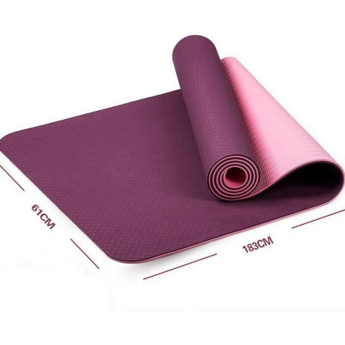 Tapis de Yoga TPE antidérapant, 6mm, couverture de Sport, Fitness