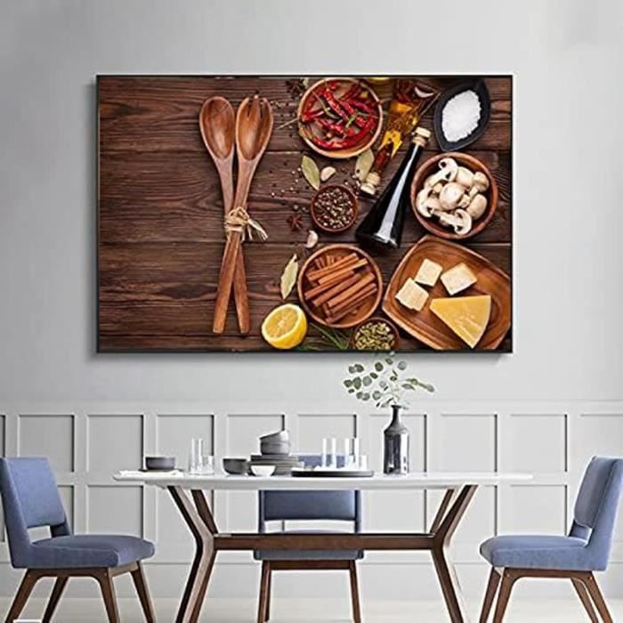Poster Artichaut 100x70cm – Décoration Murale Cuisine, Illustration Botanique ARTTOR
