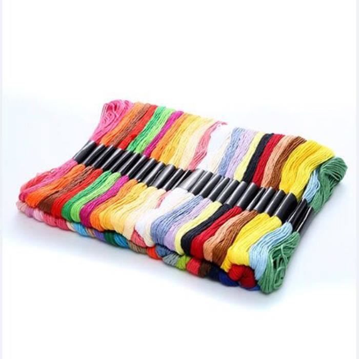Lot De 100 Fils à Broder Cisixin – Polyester-Coton – Multicolore – Neuf