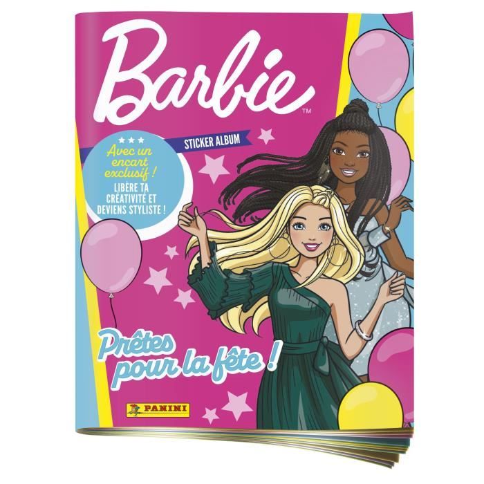 Panini Barbie 65. Geburtstag Sammelbox – 36 Beutel Mit 180 Aufklebern, Inkl. Album Mit Modetrends Von 1960 Bis 2000