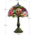 12 pouces vintage pastorale fleurs magnifiques vitrail style lampe de table lampe de chambre lampe de chevet[628]-2