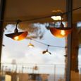 Guirlande lumineuse extérieur avec abat-jour en acier doré effet cage 10 ampoules LED E27 HAT LIGHT 6m-2