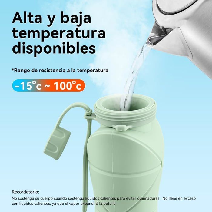 Bouteille D'eau Pliable NEXT ALPHA – 20 Oz, Silicone Rose, Pour Camping Et Randonnée