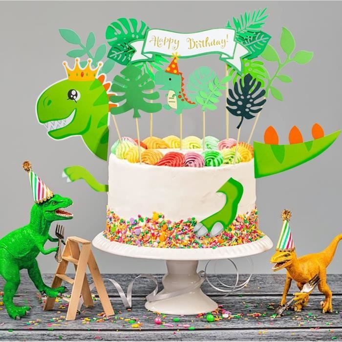 15 Décorations De Gâteau Dinosaure - Figurines Non Comestibles - Pour Anniversaire Enfants, Thème Préhistorique