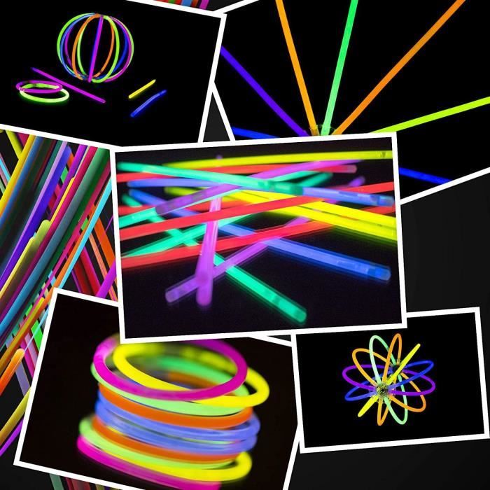 Accessoires Noel Bracelet Fluorescent Lumineux 85 Pièces, Bâton Lumineux Avec Baton Lumineux Fluorescent