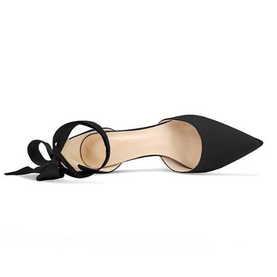Chaussures de Mari e pour Femmes Bout Ferm Escarpins Ruban Sangle