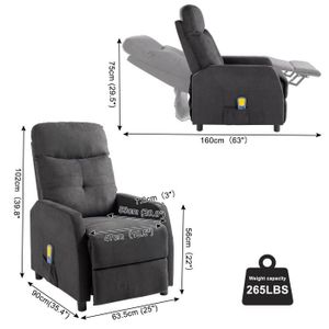 89,99€ siège massant Shiatsu Naipo (chauffant / massant - 8 boules de