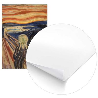 Tableau Le Cri D'Edvard Munch 50x70 Cm - Poster Encadré, Décoration Murale Moderne - 8