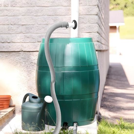 Collecteur D'Eau De Pluie Pour Tuyau De Descente 70-110mm - Kit Avec Tuyau 50cm, Pour Toitures Jusqu'à 80 M² - Économie D'Eau Jardin