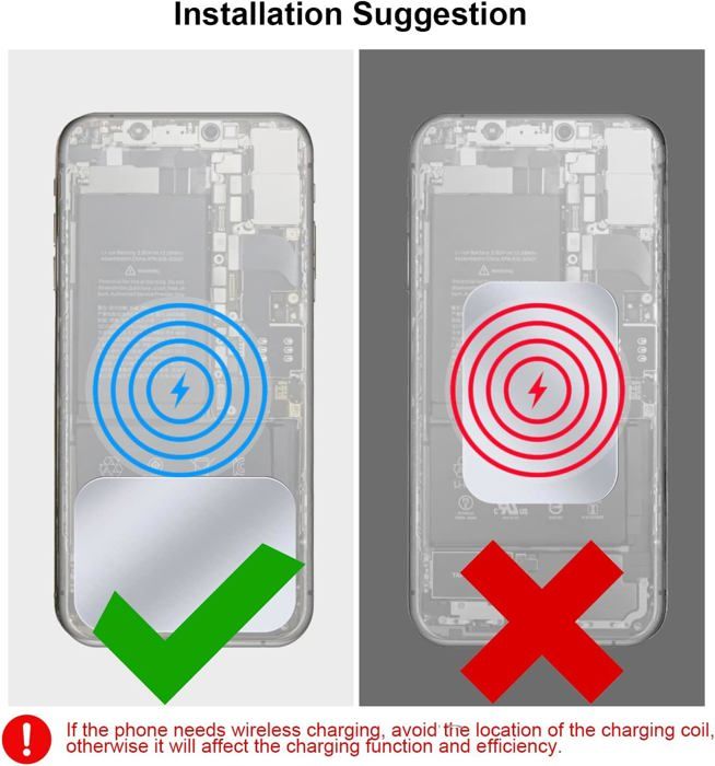 Lot De 6 Plaques Métalliques Autocollantes – Pour Support Téléphone Voiture Magnétique – Ultra Fines (0,5 Mm)