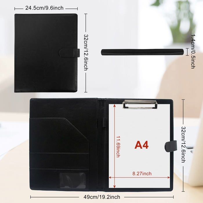 Porte-Documents Magnétique Blanc 2 Pièces - Range A4, Fournitures Bureau, Aimant Puissant