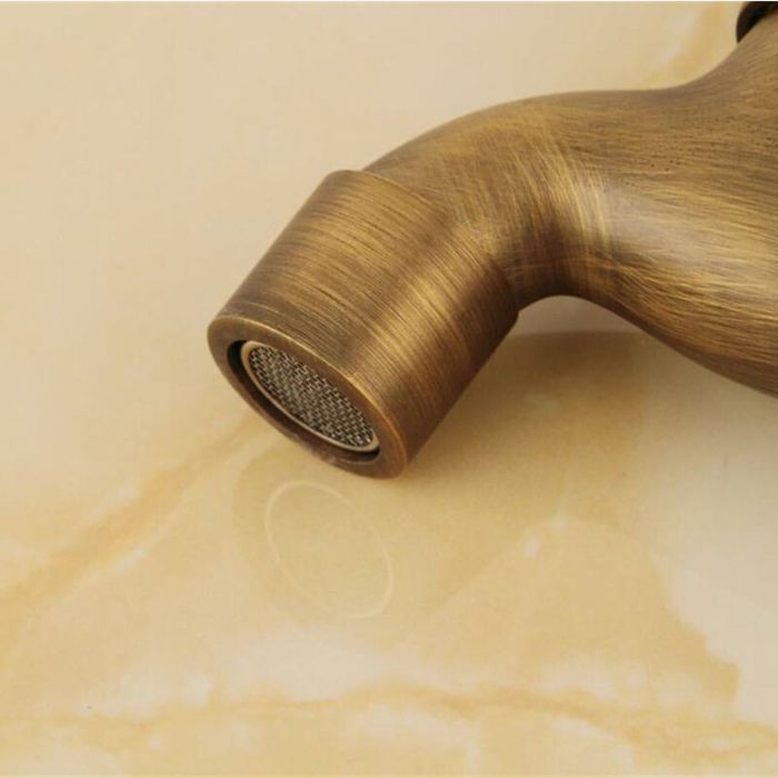 Robinet Mural Rétro En Laiton Doré Pour Jardin Ou Salle De Bain – Eau Froide, Look Vintage