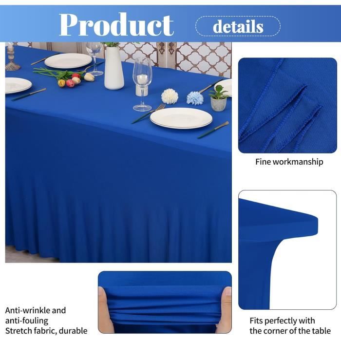 Housse De Protection Table Rectangulaire Bleu Marine - Polyester