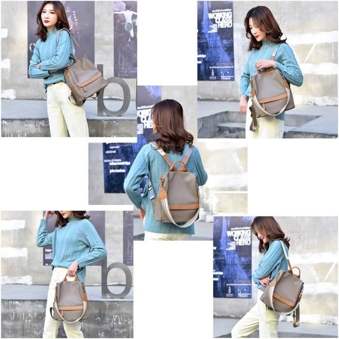 Sac Dos Femme Antivol Etanche Chic Fille Sac à Dos College Fashion Nylon  Anti-vol Sacs À Bandoulière - Cdiscount Bagagerie - Maroquinerie