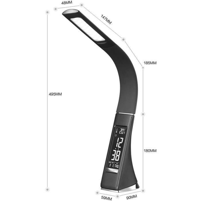 Lampe de bureau moderne de bureau de table lumineuse incurvée LED 12W