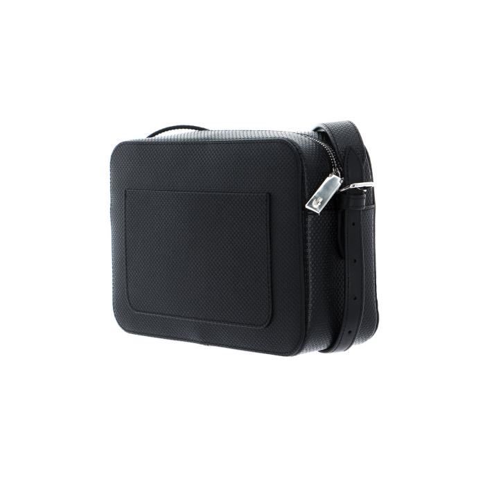 LACOSTE Crossover Bag L Noir [210432] - sac à épaule sacoche noir ...