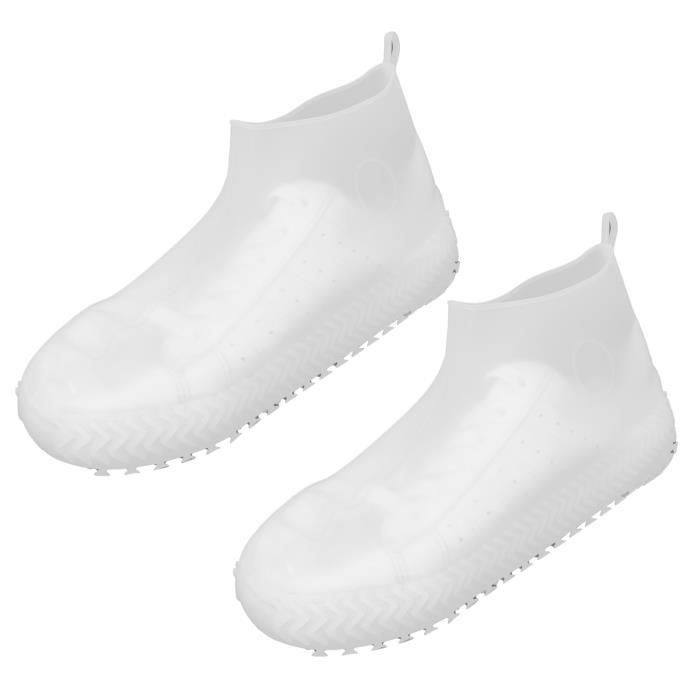 MisFun 4 Paires Couvre-Chaussures Silicone Imperméables - Lavables Antidérapants Taille 38-46