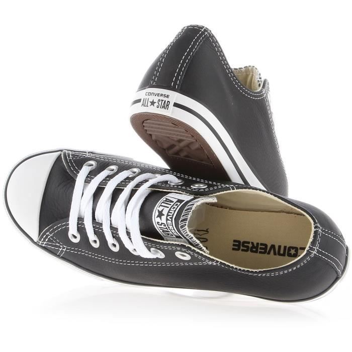 Baskets CONVERSE Chuck Taylor All Star Lean Mixte Noir Canvas Noir Cdiscount Chaussures
