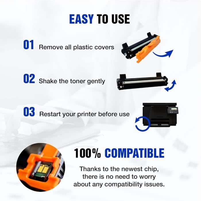 v4ink Pack de 4 Cartouches de Toner de Remplacement Compatible avec