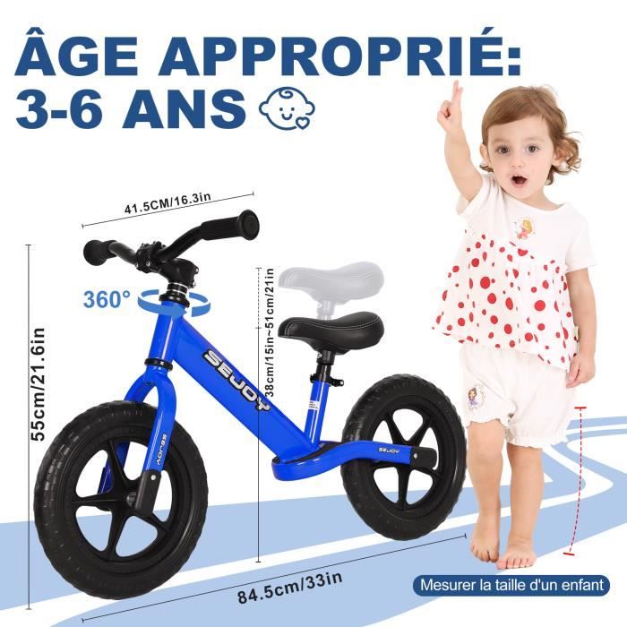 Sejoy Draisienne Fille Ans Draisienne Ans Tricycle Draisienne Sans