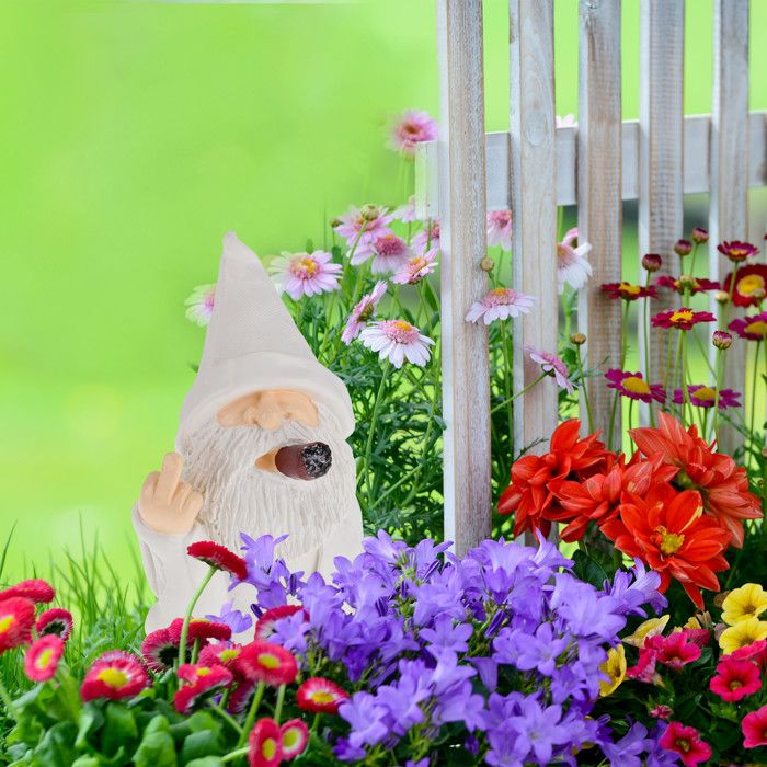Nain De Jardin Avec Champignons - Figurine Décorative Résistante Aux Intempéries 14,5 Cm